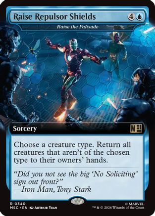 Raise Repulsor Shields - Raise the Palisade (Extended Art) (MSC-340)  - Commander: Marvel Super Heroes