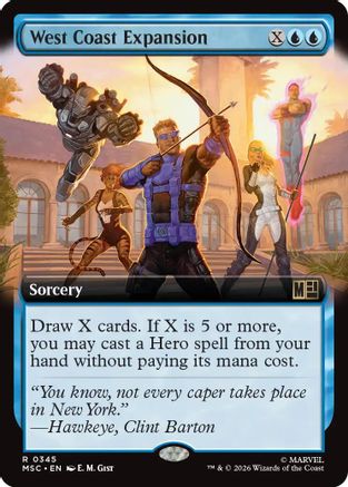 West Coast Expansion (Extended Art) (MSC-345)  Foil - Commander: Marvel Super Heroes