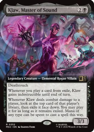 Klaw, Master of Sound (Extended Art) (MSC-352)  - Commander: Marvel Super Heroes