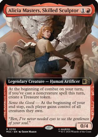 Alicia Masters, Skilled Sculptor (Extended Art) (MSC-356)  Foil - Commander: Marvel Super Heroes