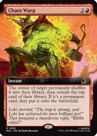 Chaos Warp (Extended Art) (MSC-359)  Foil - Commander: Marvel Super Heroes