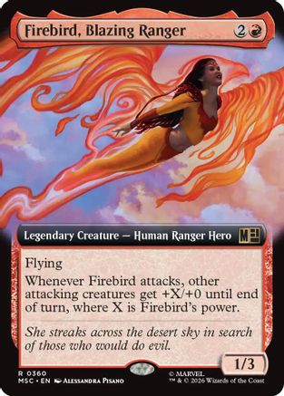 Firebird, Blazing Ranger (Extended Art) (MSC-360)  Foil - Commander: Marvel Super Heroes