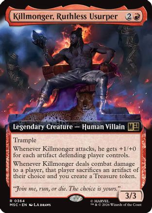 Killmonger, Ruthless Usurper (Extended Art) (MSC-364)  - Commander: Marvel Super Heroes