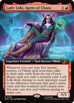 Lady Loki, Agent of Chaos (Extended Art) (MSC-365)  Foil - Commander: Marvel Super Heroes