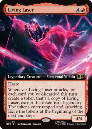Living Laser (Extended Art) (MSC-366)  Foil - Commander: Marvel Super Heroes