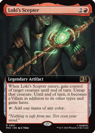 Loki's Scepter (Extended Art) (MSC-367)  Foil - Commander: Marvel Super Heroes