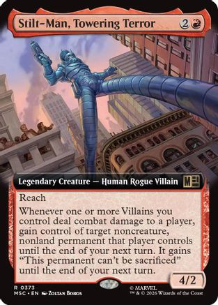 Stilt-Man, Towering Terror (Extended Art) (MSC-373)  Foil - Commander: Marvel Super Heroes