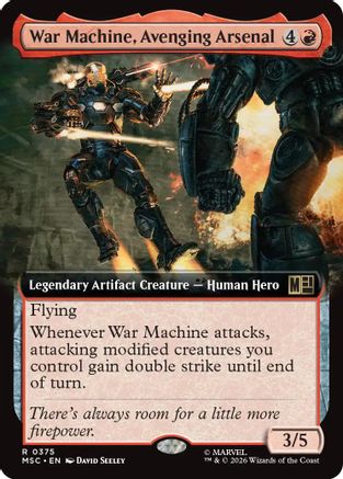 War Machine, Avenging Arsenal (Extended Art) (MSC-375)  Foil - Commander: Marvel Super Heroes