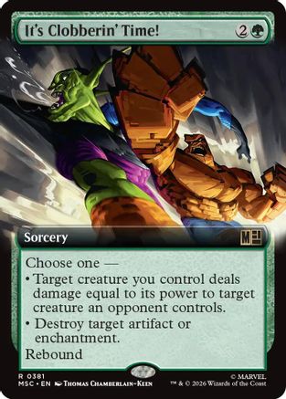 It's Clobberin' Time! (Extended Art) (MSC-381)  - Commander: Marvel Super Heroes