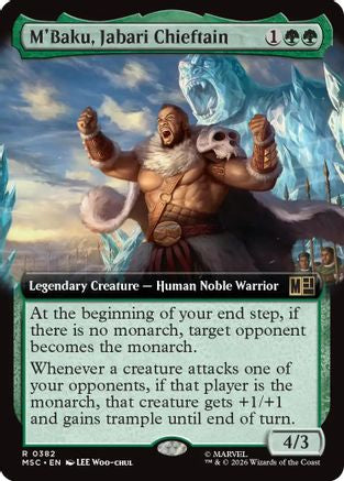 M'Baku, Jabari Chieftain (Extended Art) (MSC-382)  Foil - Commander: Marvel Super Heroes