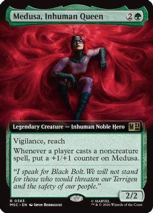 Medusa, Inhuman Queen (Extended Art) (MSC-383)  Foil - Commander: Marvel Super Heroes