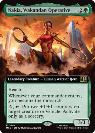 Nakia, Wakandan Operative (Extended Art) (MSC-384)  Foil - Commander: Marvel Super Heroes