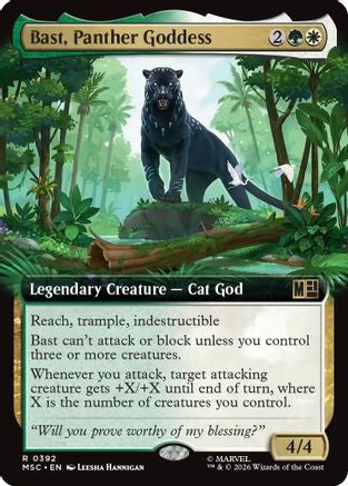 Bast, Panther Goddess (Extended Art) (MSC-392)  Foil - Commander: Marvel Super Heroes