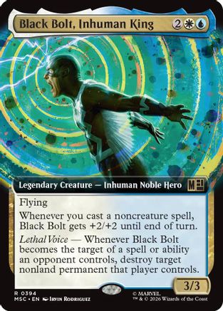 Black Bolt, Inhuman King (Extended Art) (MSC-394)  - Commander: Marvel Super Heroes