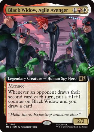 Black Widow, Agile Avenger (Extended Art) (MSC-395)  - Commander: Marvel Super Heroes