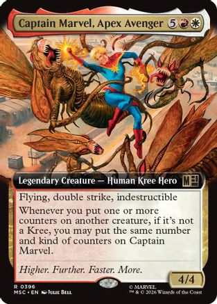 Captain Marvel, Apex Avenger (Extended Art) (MSC-396)  Foil - Commander: Marvel Super Heroes