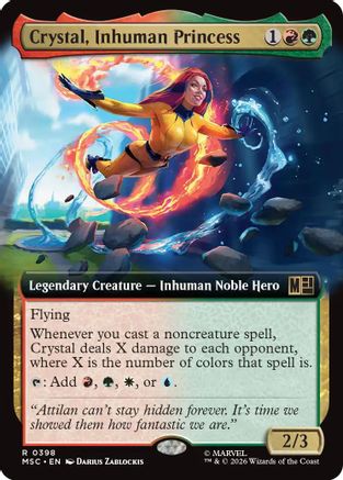Crystal, Inhuman Princess (Extended Art) (MSC-398)  - Commander: Marvel Super Heroes