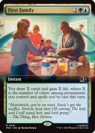 First Family (Extended Art) (MSC-401)  Foil - Commander: Marvel Super Heroes