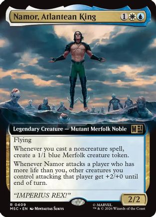 Namor, Atlantean King (Extended Art) (MSC-409)  Foil - Commander: Marvel Super Heroes