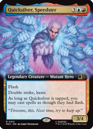 Quicksilver, Speedster (Extended Art) (MSC-412)  Foil - Commander: Marvel Super Heroes