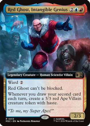Red Ghost, Intangible Genius (Extended Art) (MSC-413)  Foil - Commander: Marvel Super Heroes