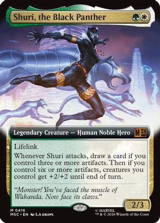 Shuri, the Black Panther (Extended Art) (MSC-416)  Foil - Commander: Marvel Super Heroes