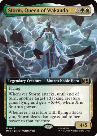 Storm, Queen of Wakanda (Extended Art) (MSC-418)  Foil - Commander: Marvel Super Heroes