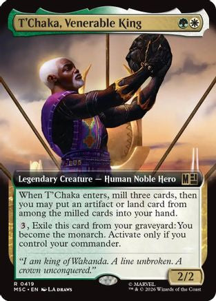 T'Chaka, Venerable King (Extended Art) (MSC-419)  - Commander: Marvel Super Heroes