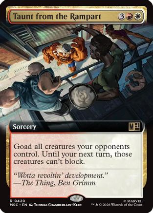 Taunt from the Rampart (Extended Art) (MSC-420)  - Commander: Marvel Super Heroes