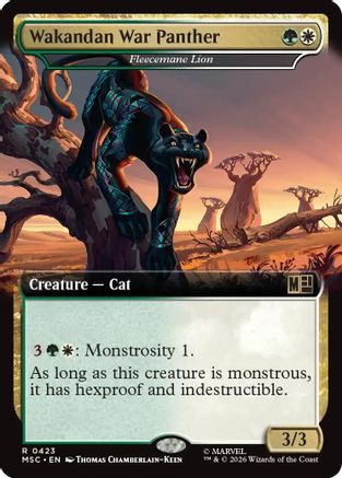 Wakandan War Panther - Fleecemane Lion (Extended Art) (MSC-423)  - Commander: Marvel Super Heroes