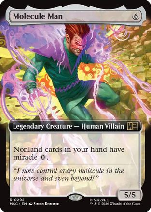 Molecule Man (Extended Art) (MSC-292)  Foil - Commander: Marvel Super Heroes