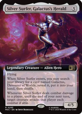 Silver Surfer, Galactus's Herald (Extended Art) (MSC-293)  - Commander: Marvel Super Heroes