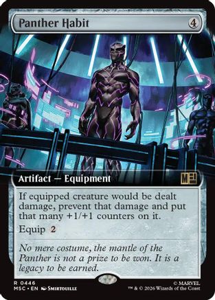 Panther Habit (Extended Art) (MSC-446)  Foil - Commander: Marvel Super Heroes