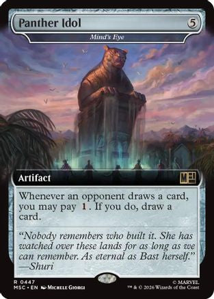Panther Idol - Mind's Eye (Extended Art) (MSC-447)  Foil - Commander: Marvel Super Heroes