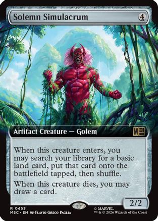 Solemn Simulacrum (Extended Art) (MSC-453)  - Commander: Marvel Super Heroes
