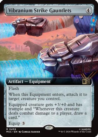 Vibranium Strike Gauntlets (Extended Art) (MSC-459)  Foil - Commander: Marvel Super Heroes