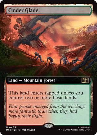 Cinder Glade (Extended Art) (MSC-465)  Foil - Commander: Marvel Super Heroes
