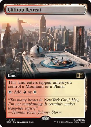 Clifftop Retreat (Extended Art) (MSC-466)  Foil - Commander: Marvel Super Heroes
