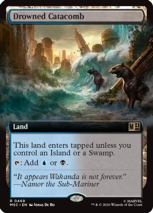 Drowned Catacomb (Extended Art) (MSC-469)  Foil - Commander: Marvel Super Heroes