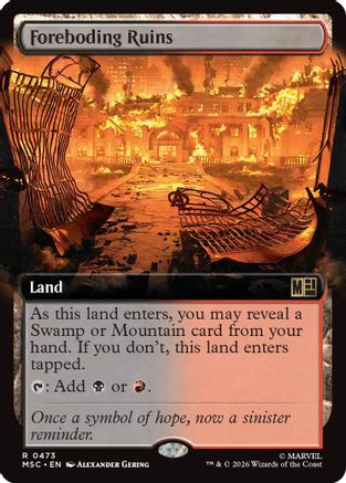 Foreboding Ruins (Extended Art) (MSC-473)  - Commander: Marvel Super Heroes