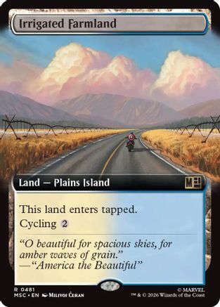 Irrigated Farmland (Extended Art) (MSC-481)  Foil - Commander: Marvel Super Heroes