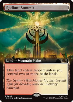 Radiant Summit (Extended Art) (MSC-486)  Foil - Commander: Marvel Super Heroes