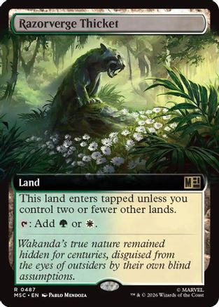 Razorverge Thicket (Extended Art) (MSC-487)  Foil - Commander: Marvel Super Heroes