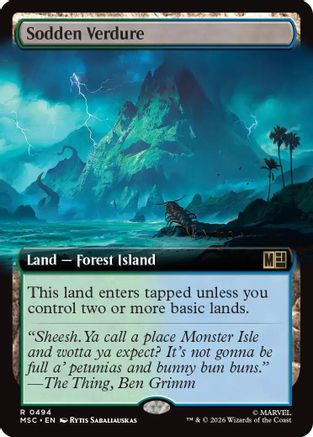 Sodden Verdure (Extended Art) (MSC-494)  - Commander: Marvel Super Heroes