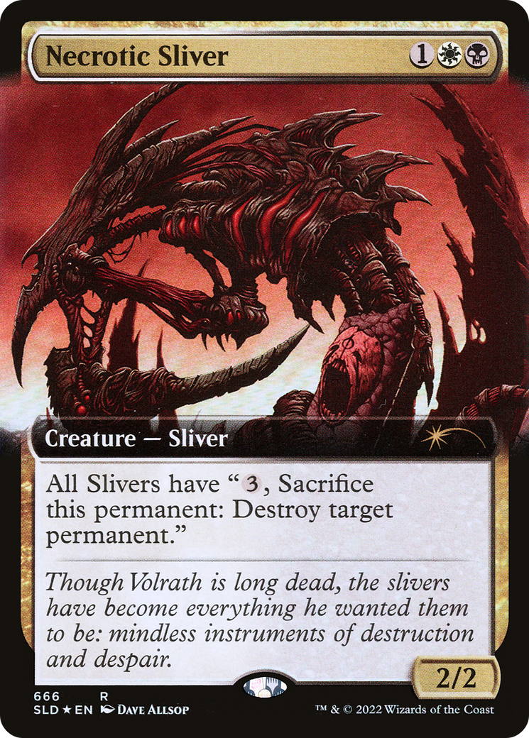 Necrotic Sliver (Extended Art) (SLD-666) - Secret Lair Drop: (Extended Art) Foil