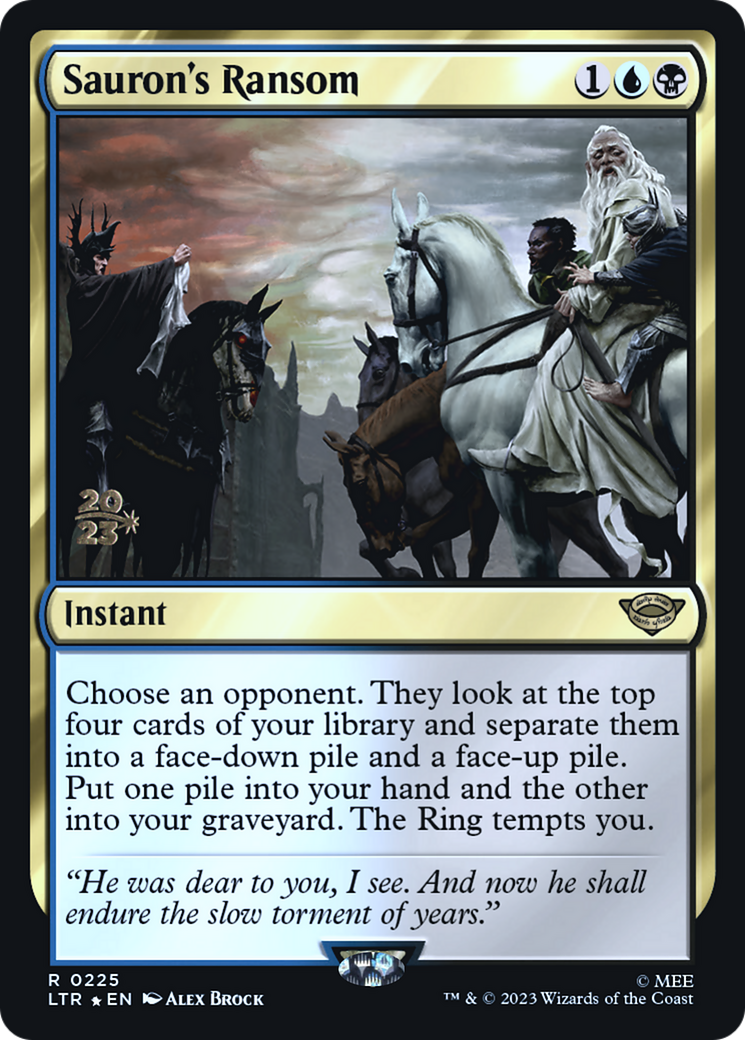 Sauron's Ransom (PRE-225)  Foil - Tales of Middle-earth Promos