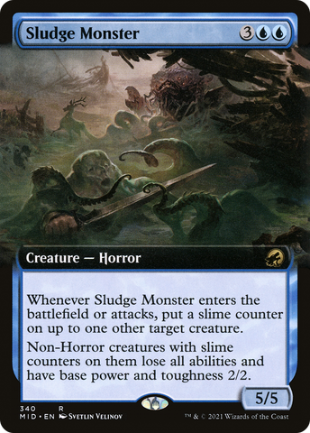 Sludge Monster (Extended Art) (MID-340)  - Innistrad: Midnight Hunt: (Extended Art)