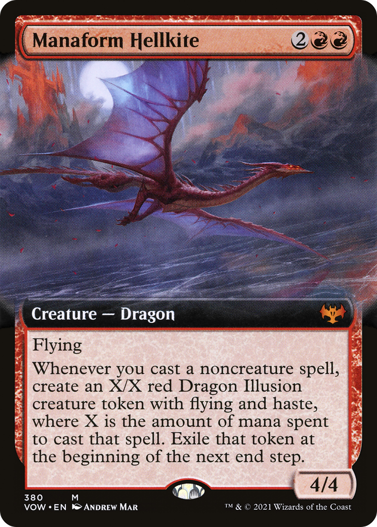 Manaform Hellkite (Extended Art) (VOW-380)  Foil - Innistrad: Crimson Vow: (Extended Art)