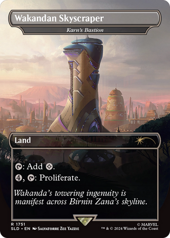 Wakandan Skyscraper - Karn's Bastion (SLD-1751)  - Secret Lair Drop / Wakandan Skyscraper (Borderless)