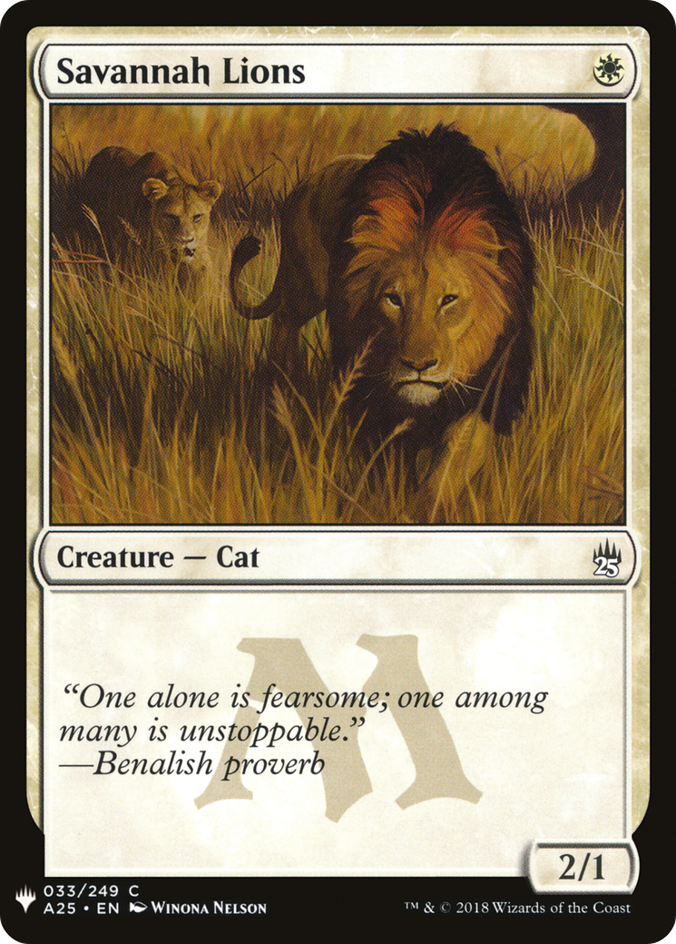 Savannah Lions (LIST-033)  - The List